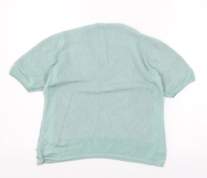 Per Una Womens Green  Knit Basic T-Shirt Size 10
