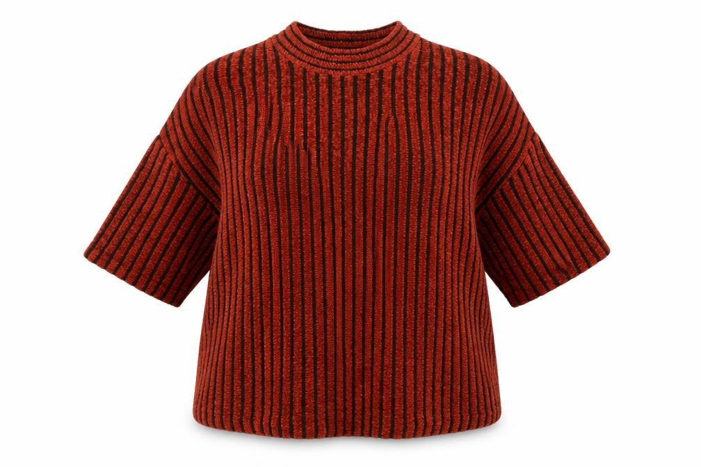 M&Co Womens Red Striped Knit Pullover Jumper Size 12