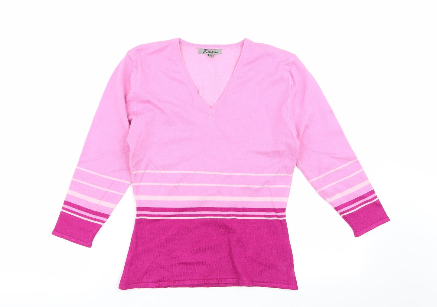 zingara Womens Multicoloured Striped  Pullover Jumper Size S