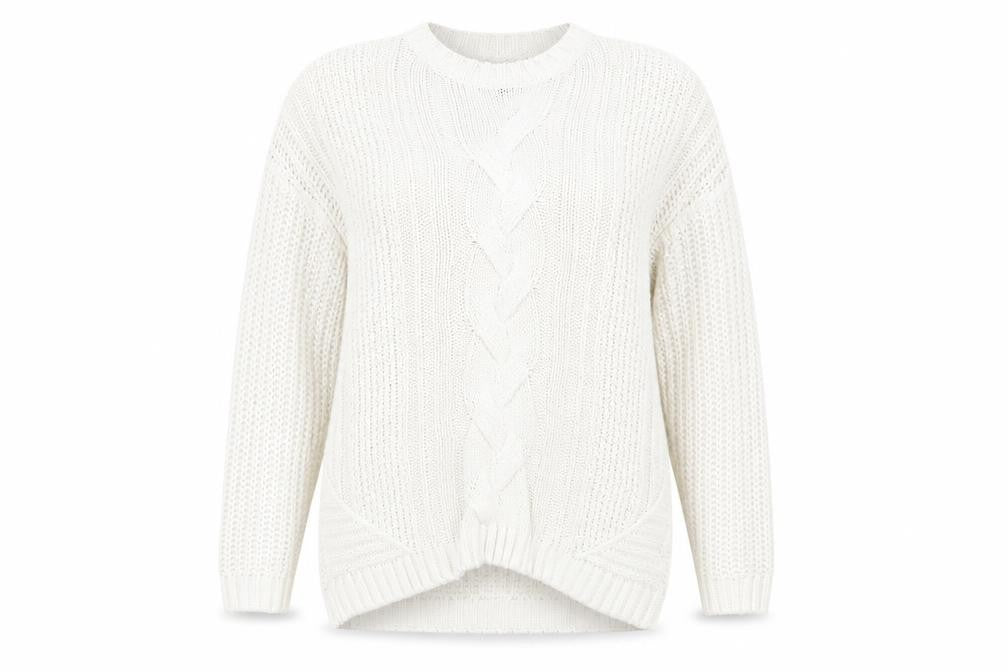 Peacocks Womens White   Pullover Jumper Size M