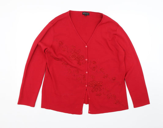 Sky deisgn Womens Red   Cardigan Jumper Size 4