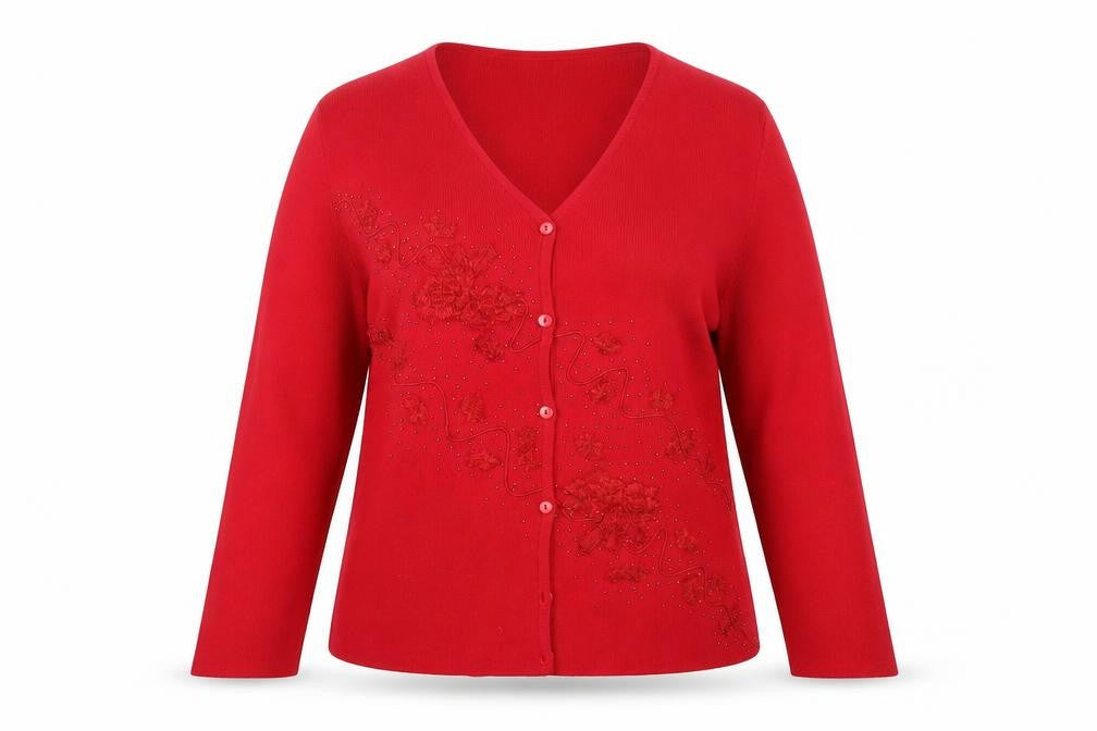 Sky deisgn Womens Red   Cardigan Jumper Size 4