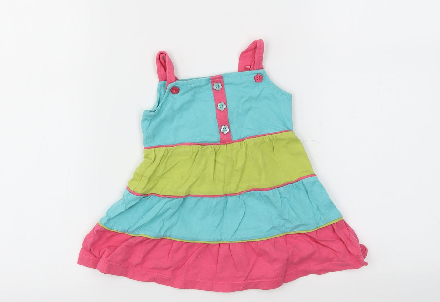 TU Girls Multicoloured Striped  Fit & Flare  Size 3-6 Months
