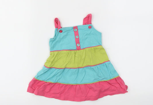 TU Girls Multicoloured Striped  Fit & Flare  Size 3-6 Months