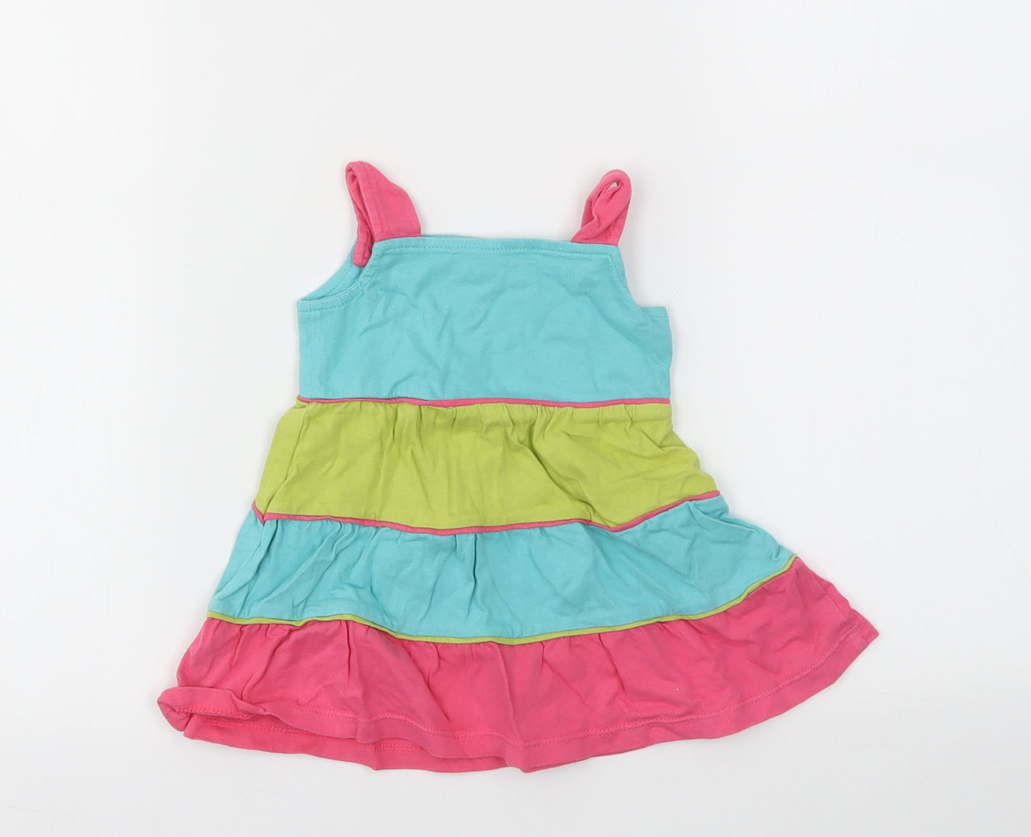 TU Girls Multicoloured Striped  Fit & Flare  Size 3-6 Months
