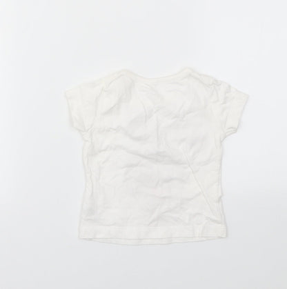 Back view of Cherokee girls’ multicoloured basic t-shirt, size 9-12, months