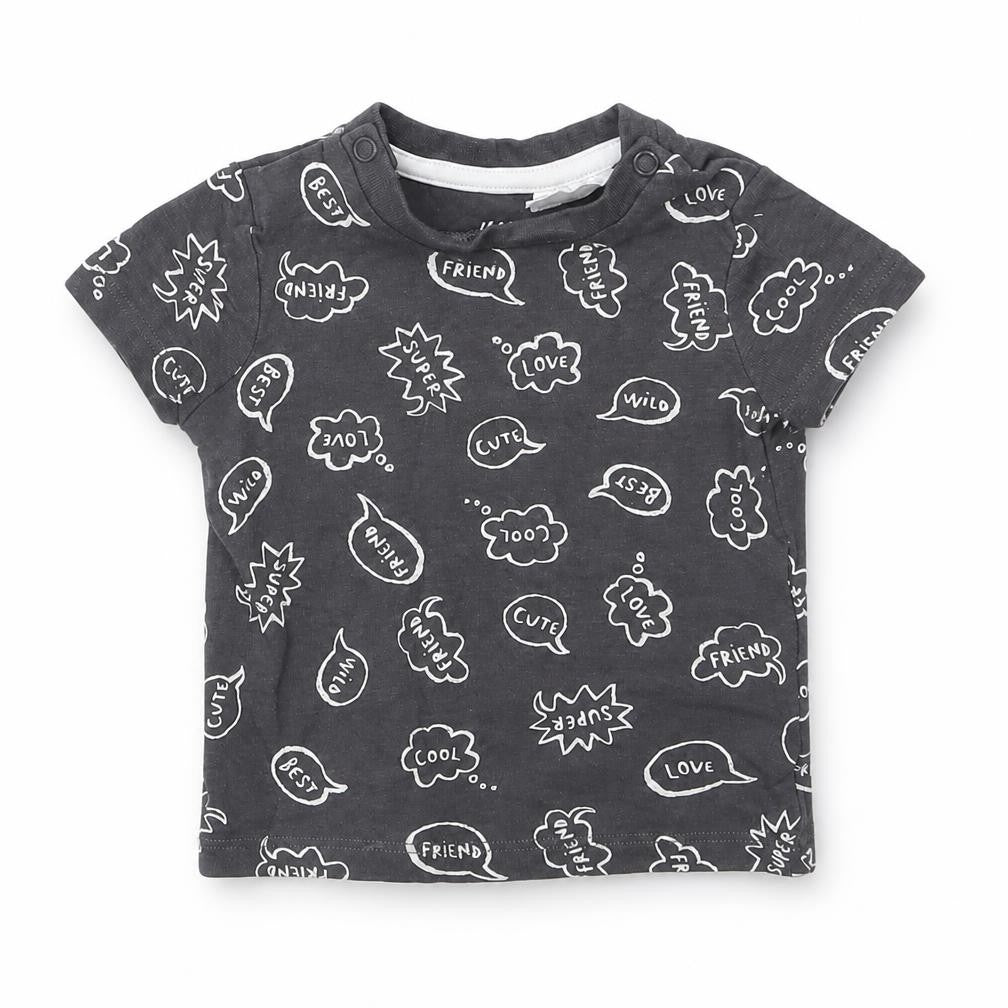 H&M Baby Grey Geometric  Basic T-Shirt Size 0-3 Months