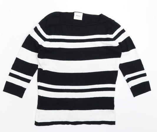 NEXT Womens Multicoloured Striped Knit Pullover Jumper Size 10