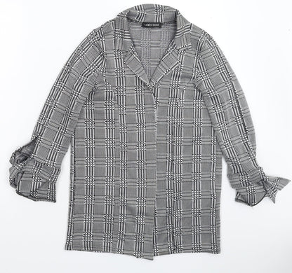 Preloved Cameo Womens Grey Houndstooth  Jacket Blazer Size 8 - Front