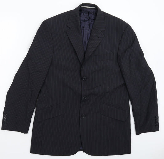 NEXT Mens Blue Striped  Jacket Suit Jacket Size 38