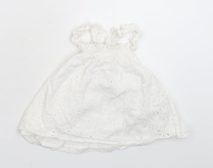 Additional front view of F&F girls’ white basic tank, size 4-5, years