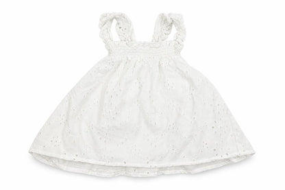 Front view of F&F girls’ white basic tank, size 4-5, years