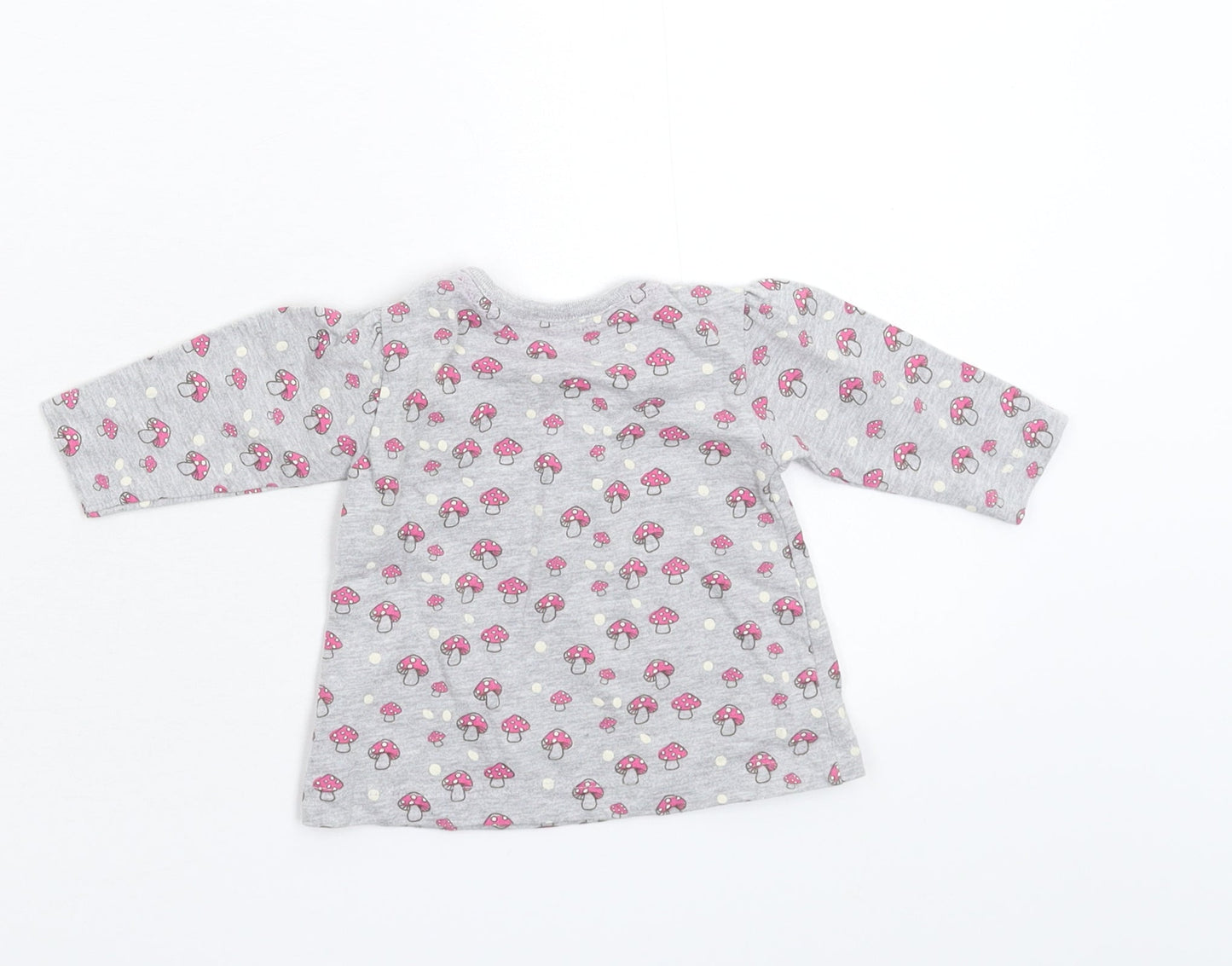Earlydays Girls Grey   Basic T-Shirt Size 0-3 Months