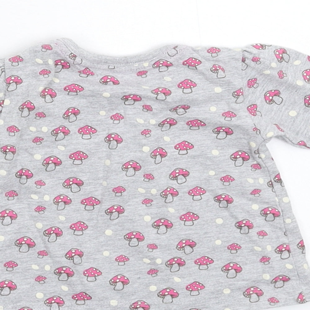 Earlydays Girls Grey   Basic T-Shirt Size 0-3 Months