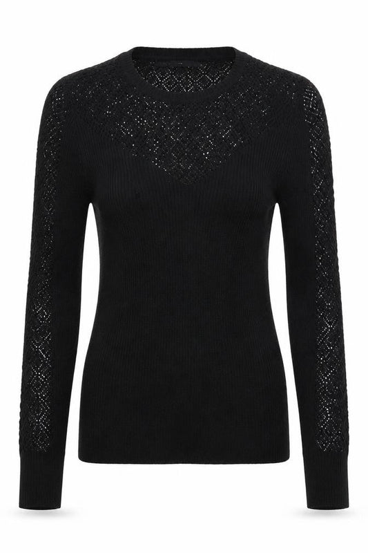 Front view of Only women’s black knit jumper, size M