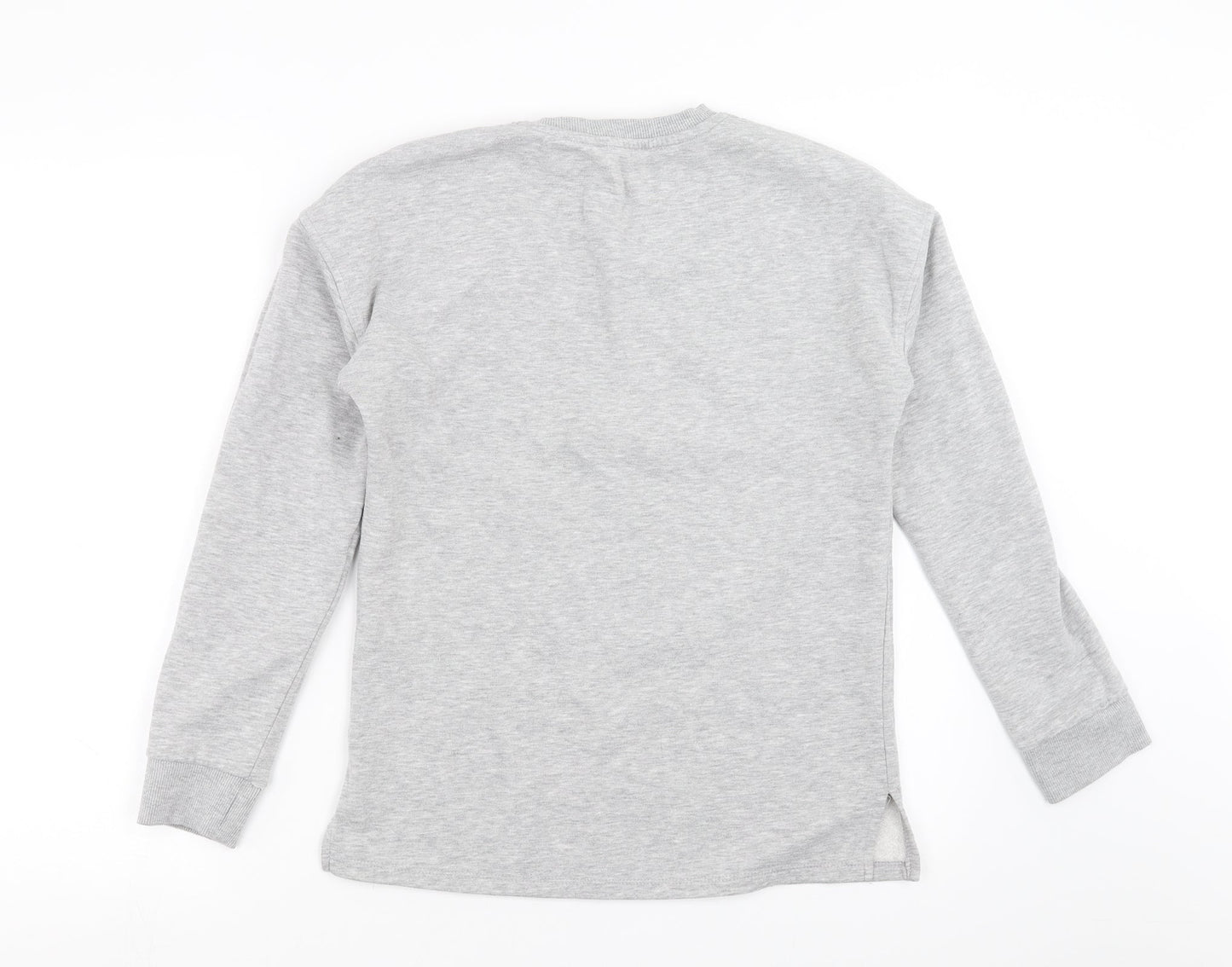Papaya Womens Grey Floral  Pullover Sweatshirt Size 8