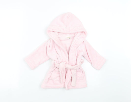Soft Touch Girls Pink Solid   Robe Size 6-9 Months