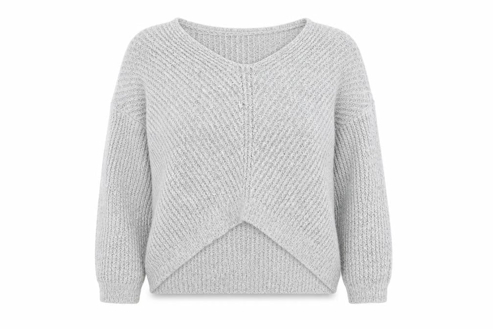 Jaqueline de Yong Womens Grey  Knit Pullover Jumper Size XL