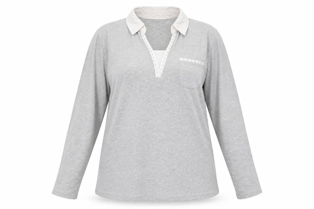 Bonmarché Womens Grey Basic Blouse Size L