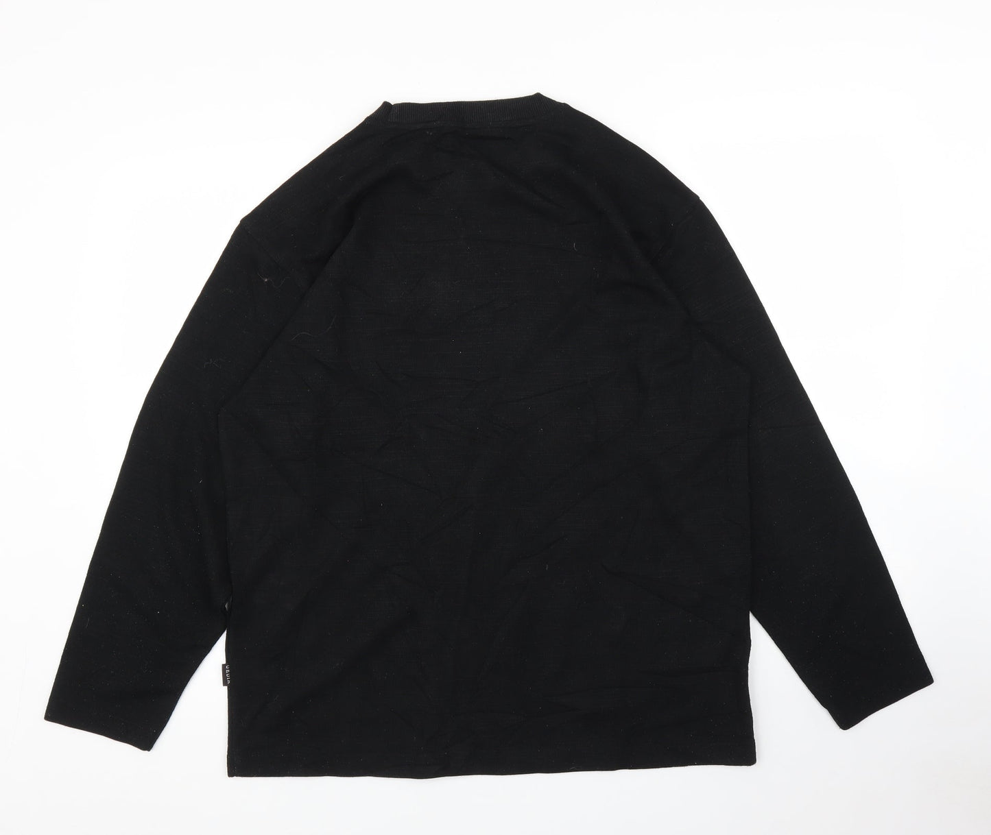 Uedia Mens Black   Pullover Jumper Size XL