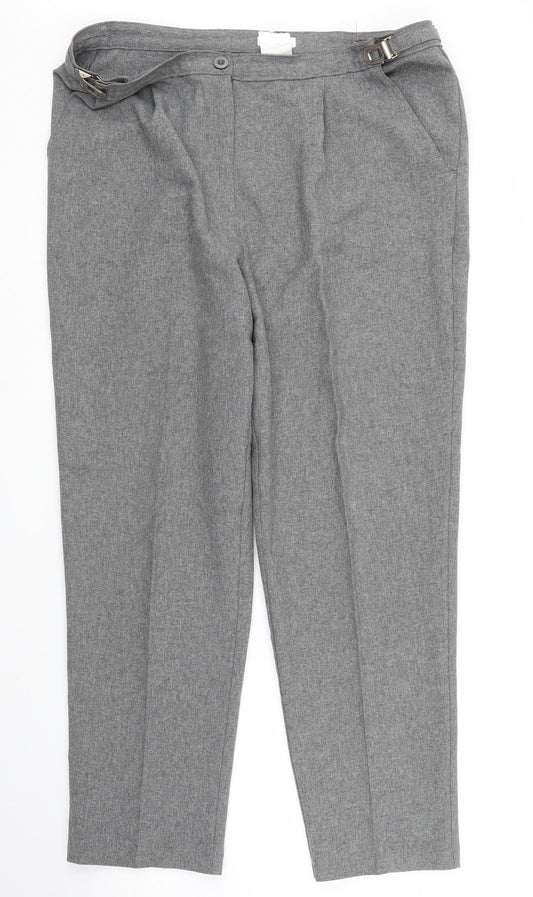 Damart Womens Grey   Carrot Trousers Size 34 in L26 in