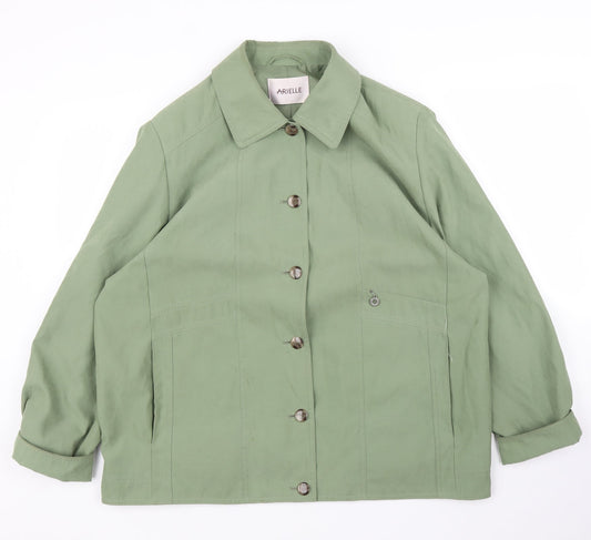 Arielle Womens Green   Rain Coat Coat Size 18