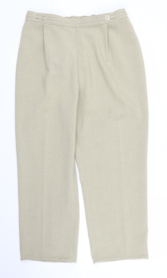 M&S Womens Beige   Capri Trousers Size M L25 in