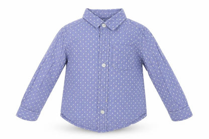 The Children's Place Boys Blue Geometric  Basic Button-Up Size 2 Years