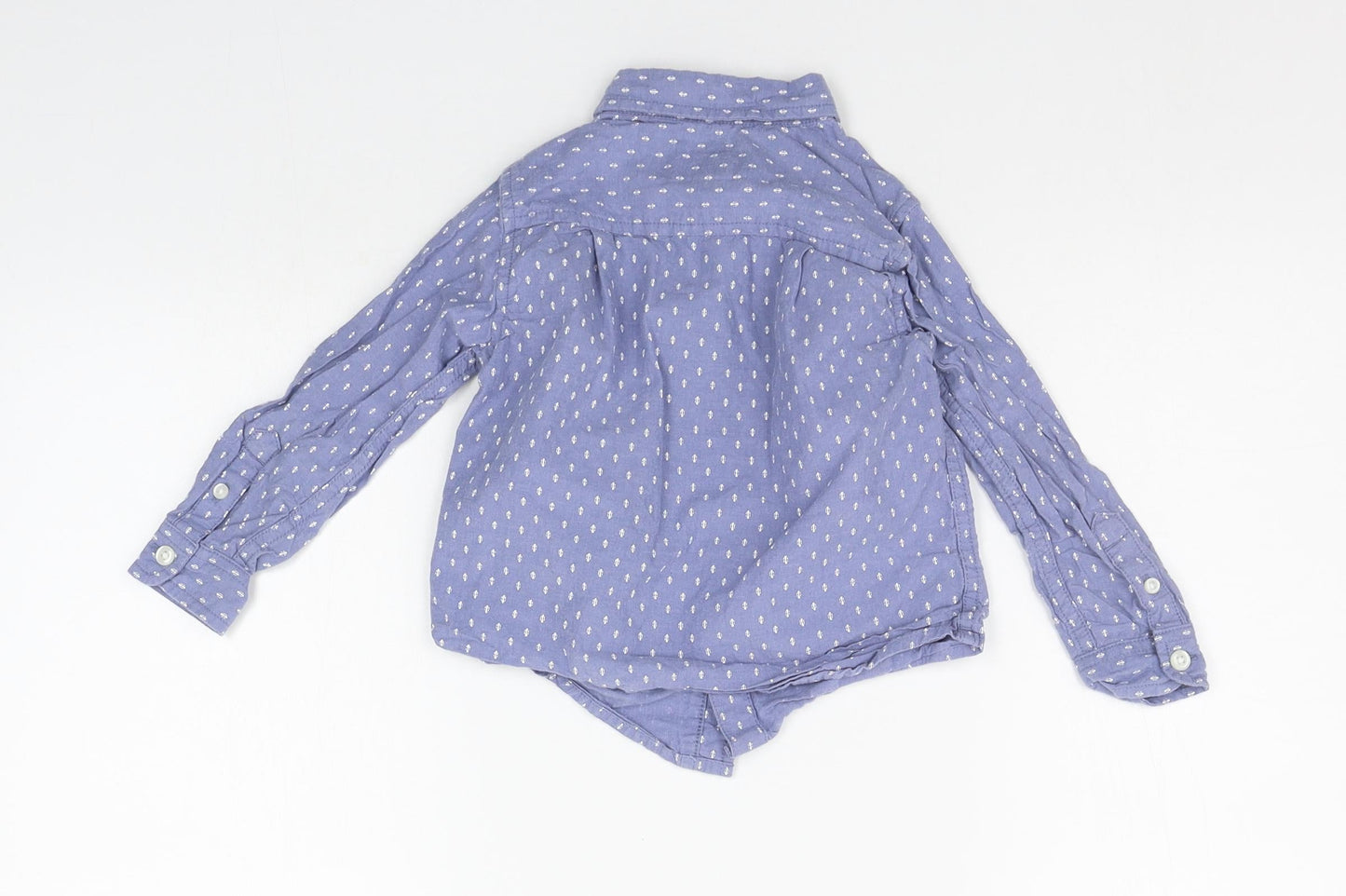 The Children's Place Boys Blue Geometric  Basic Button-Up Size 2 Years