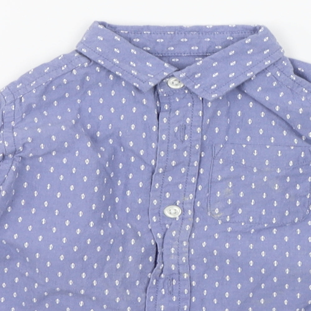 The Children's Place Boys Blue Geometric  Basic Button-Up Size 2 Years