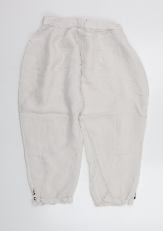 EXTRA CLUB Womens Grey   Cropped Trousers Size XL L21 in - Elasticated Waist