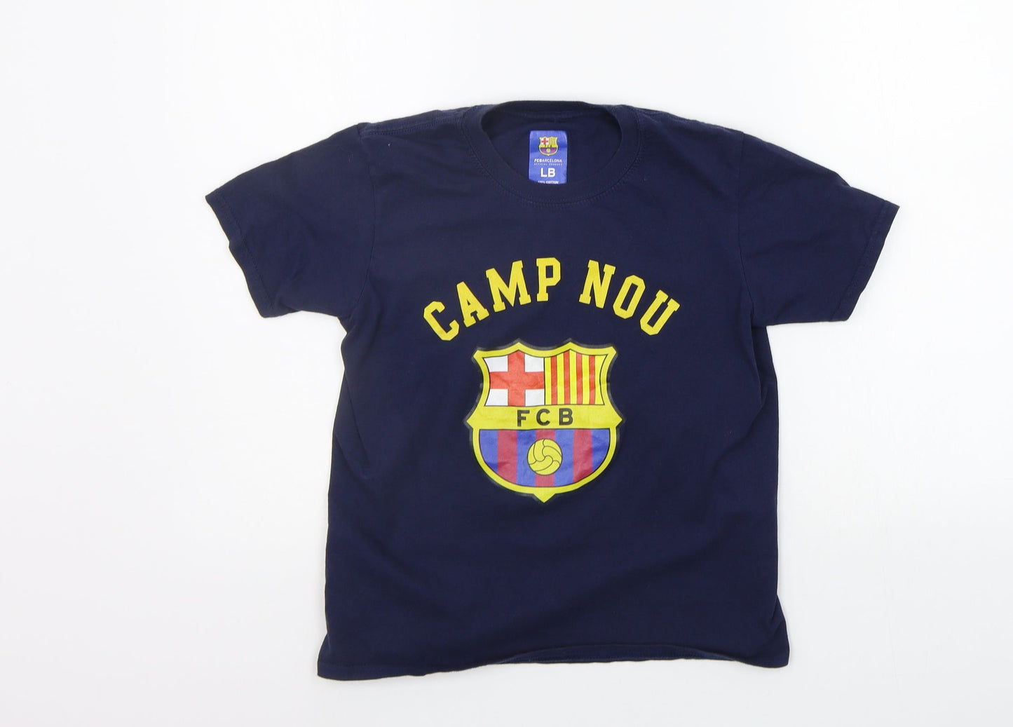 FC Barcelona Boys Blue   Basic T-Shirt Size L