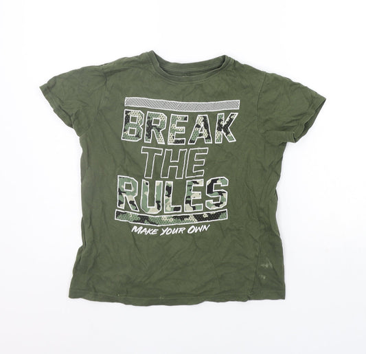 Primark Boys Green   Basic T-Shirt Size 8-9 Years