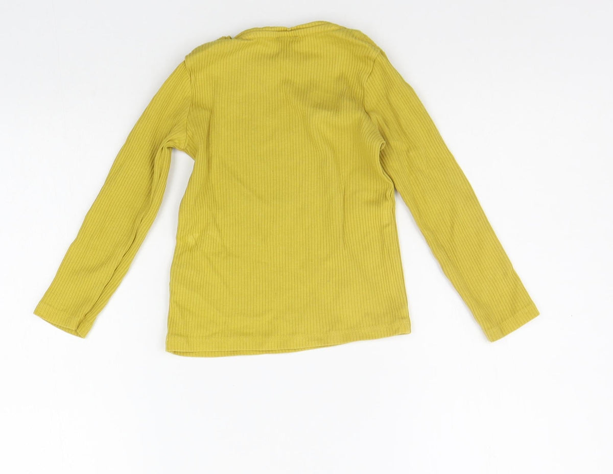 F&F Girls Yellow   Basic T-Shirt Size 4-5 Years