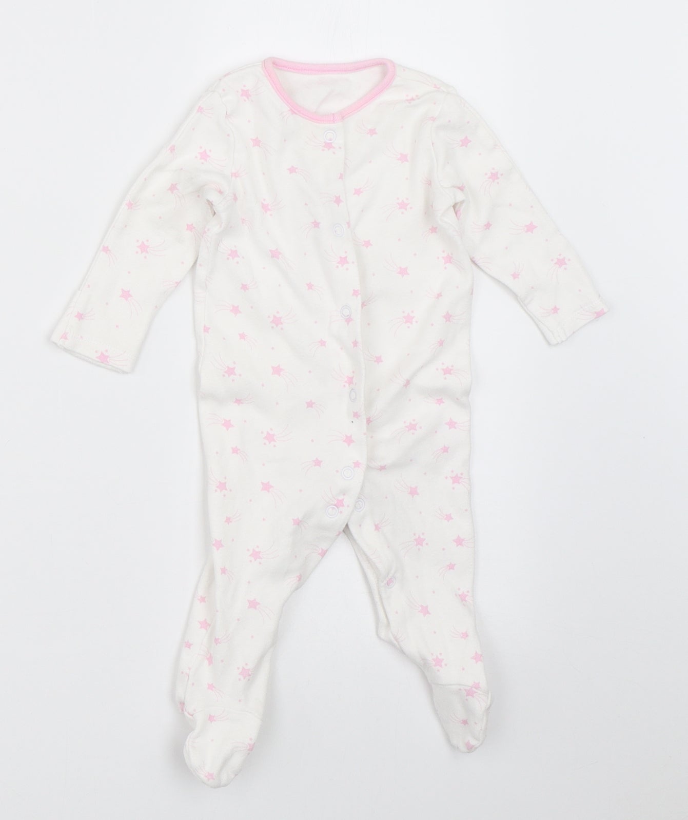Matalan Girls White   Babygrow One-Piece Size 3-6 Months
