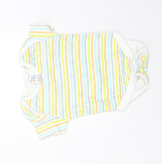 B&M Baby White Striped  Babygrow One-Piece Size 3-6 Months