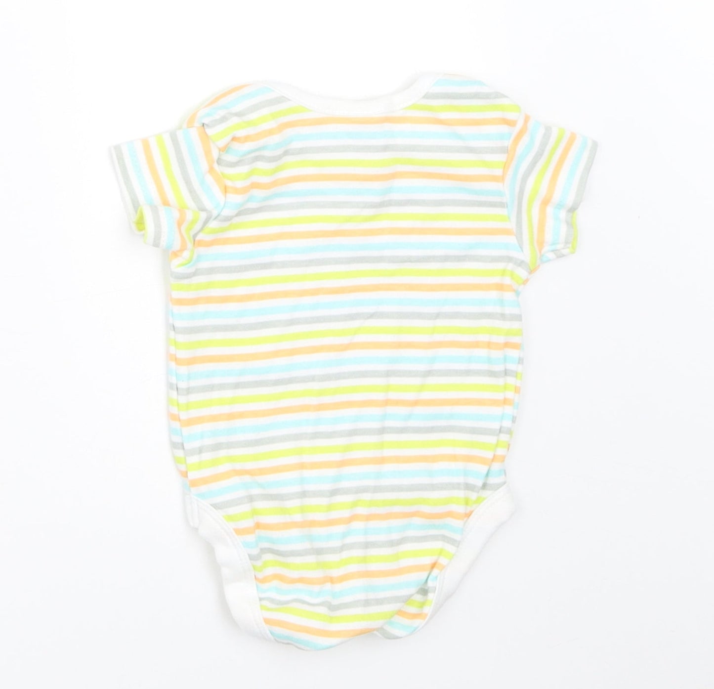B&M Baby White Striped  Babygrow One-Piece Size 3-6 Months