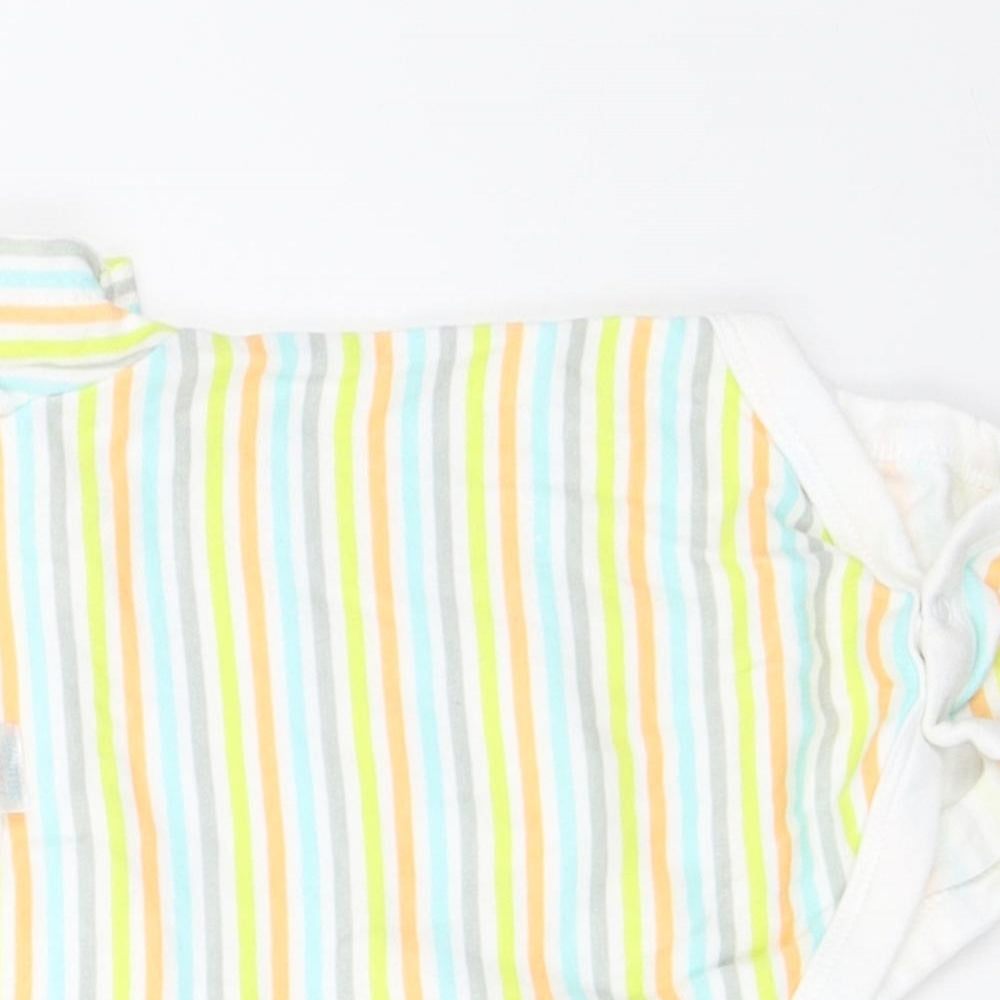 B&M Baby White Striped  Babygrow One-Piece Size 3-6 Months