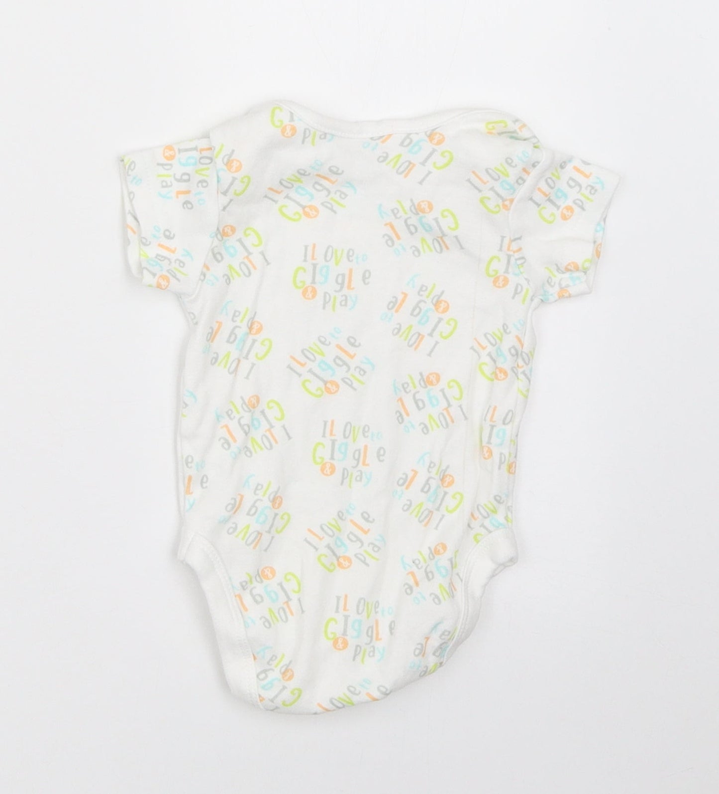 B&M Baby White   Babygrow One-Piece Size 3-6 Months