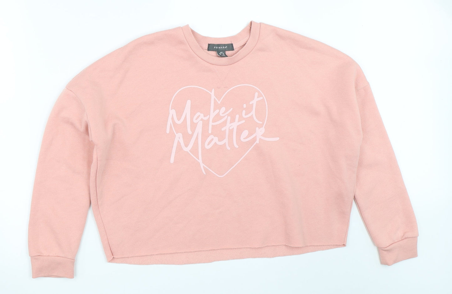 Primark Womens Pink   Pullover Sweatshirt Size 2XS