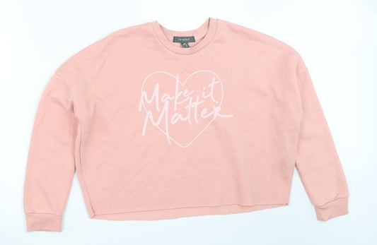 Primark Womens Pink   Pullover Sweatshirt Size 2XS