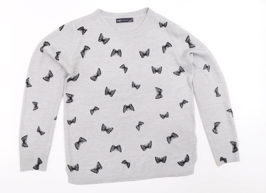 Marks and Spencer Womens Grey   Pullover Jumper Size 10