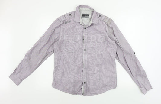 Burton Mens Purple    Button-Up Size S