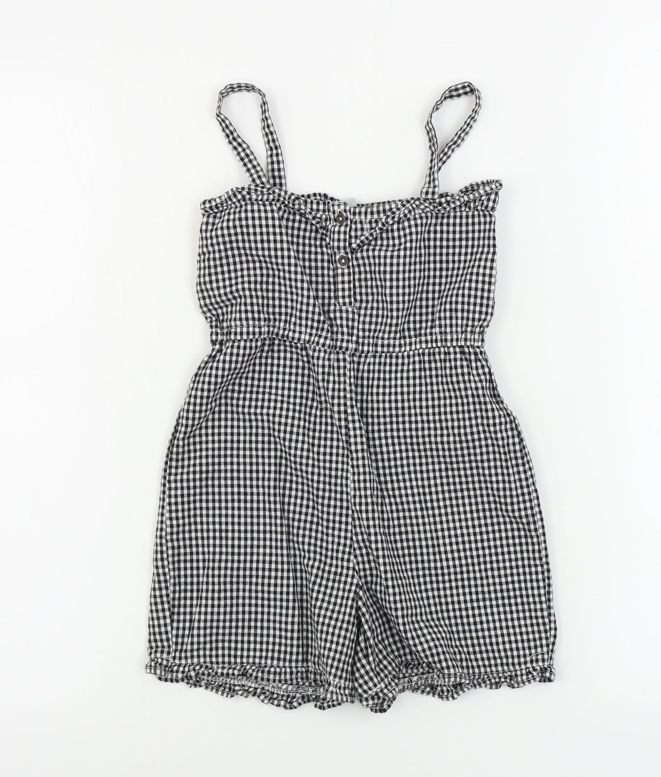 TU Girls Grey Check  Jumpsuit One-Piece Size 3-4 Years