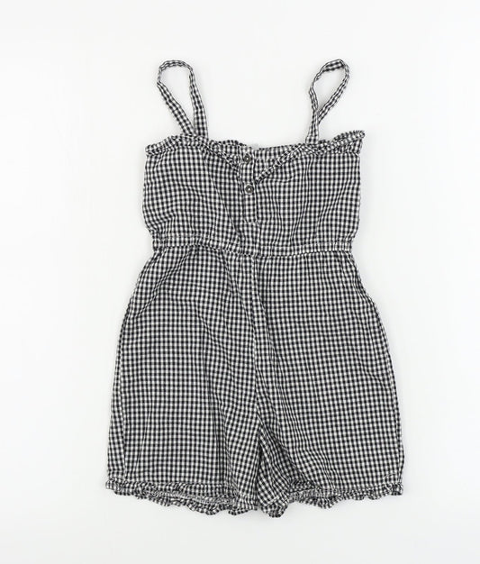 TU Girls Grey Check  Jumpsuit One-Piece Size 3-4 Years