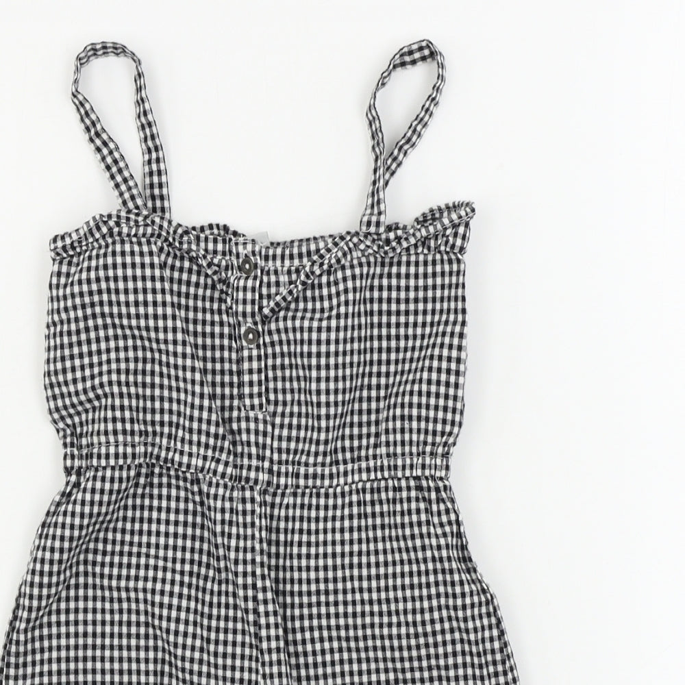 TU Girls Grey Check  Jumpsuit One-Piece Size 3-4 Years