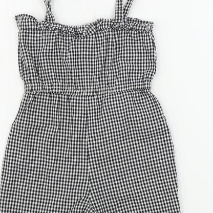 Preloved TU Girls Grey Check  Jumpsuit One-Piece Size 3-4 Years - Label