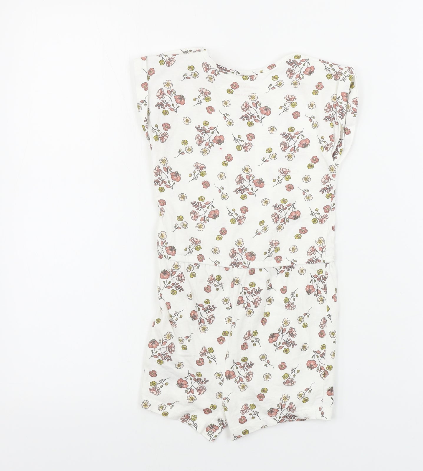 Primark  Girls White Floral  Jumpsuit One-Piece Size 2-3 Years