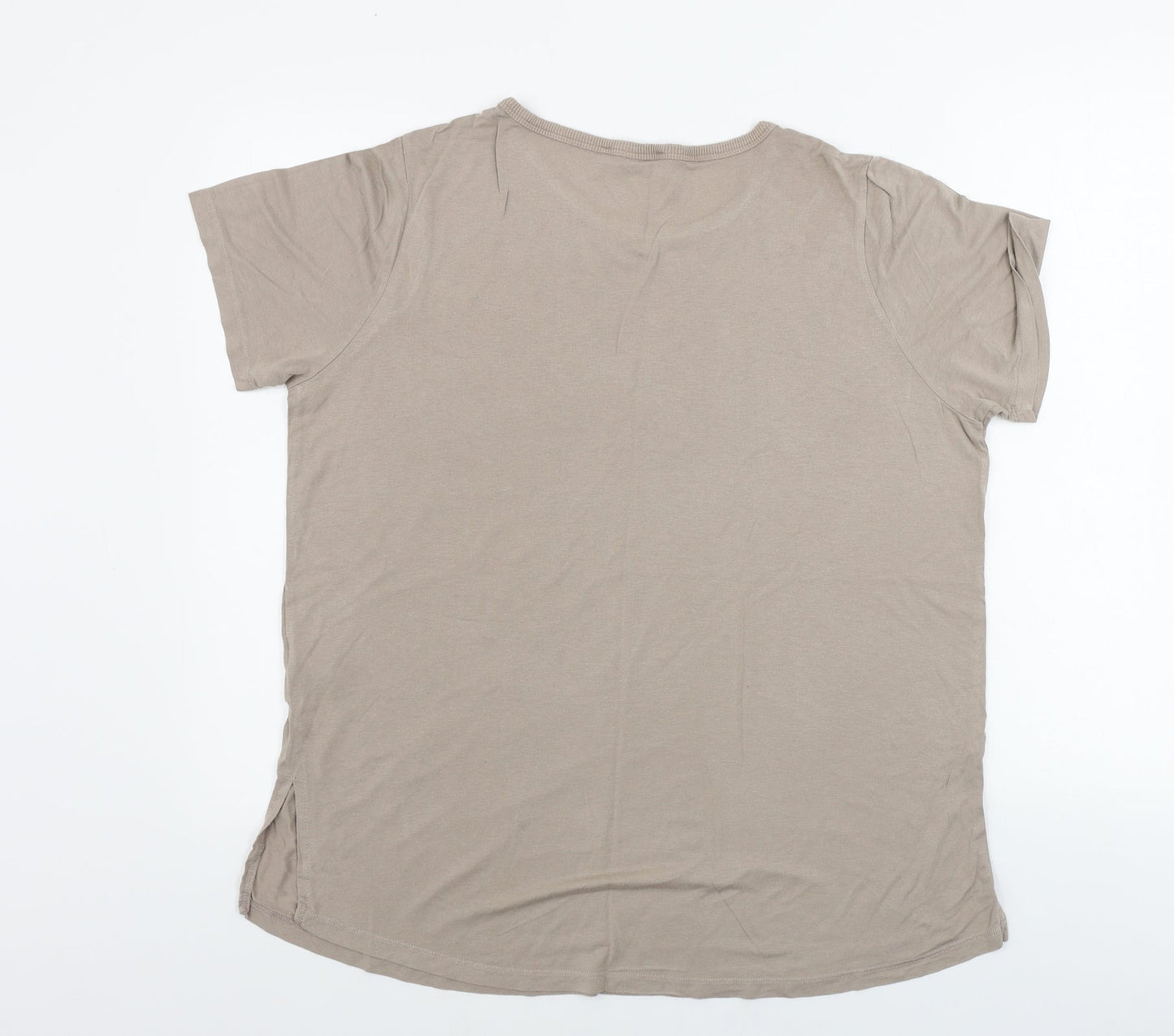 Select  Womens Brown   Basic T-Shirt Size L