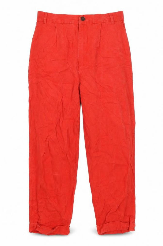 Zara Womens Red   Cropped Trousers Size XS L22 in